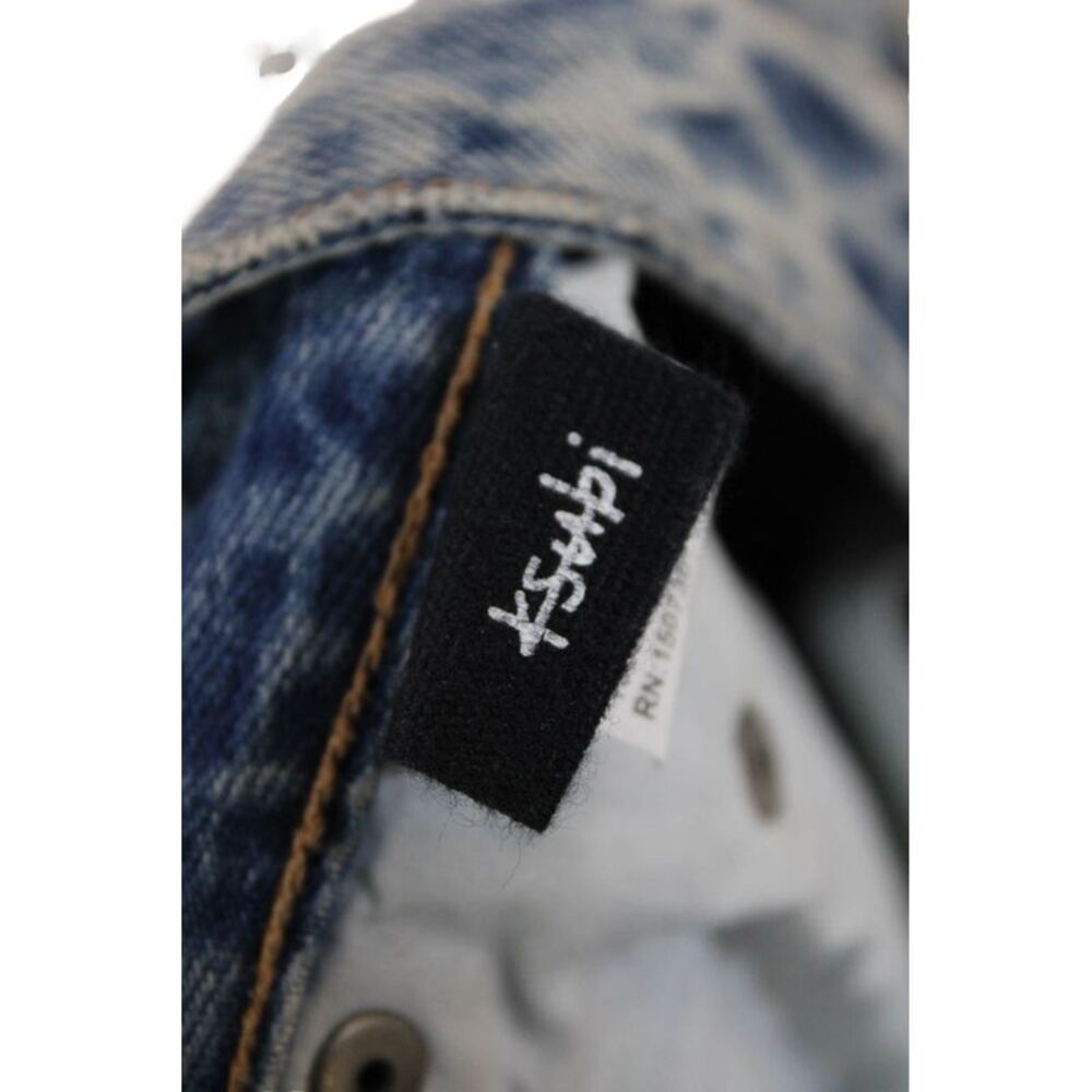 Tsubi Womens Cotton Denim Distressed High-Rise Straight Leg Jeans Blue Size 26 - Picture 4 of 5